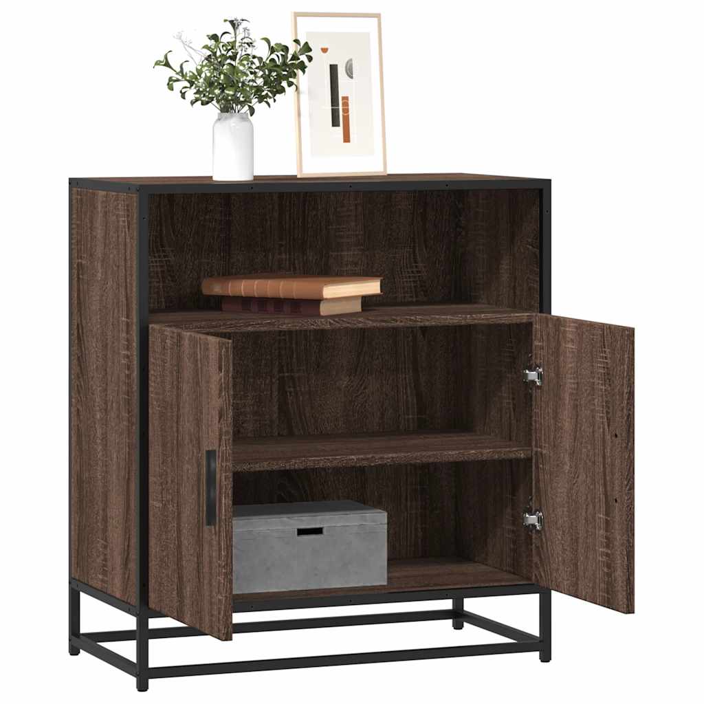 Dressoir 68x35x76 cm bewerkt hout bruin eikenkleur is nu te koop bij PeponiXL, paradijselijk wonen!
