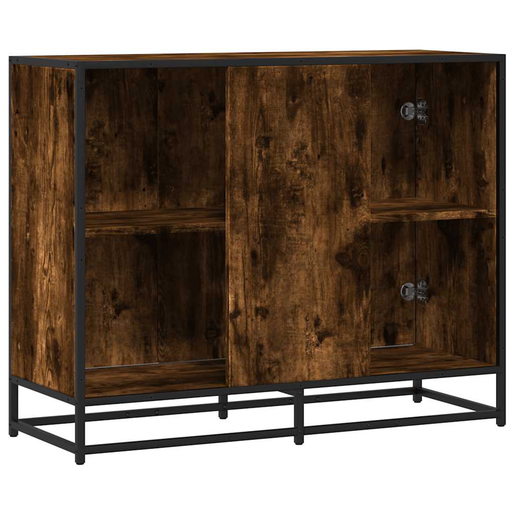Dressoir 94x35x76 cm bewerkt hout gerookt eikenkleurig is nu te koop bij PeponiXL, paradijselijk wonen!