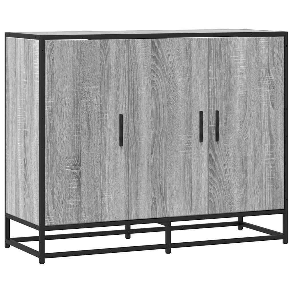 Dressoir 94x35x76 cm bewerkt hout grijs sonoma eikenkleurig is nu te koop bij PeponiXL, paradijselijk wonen!