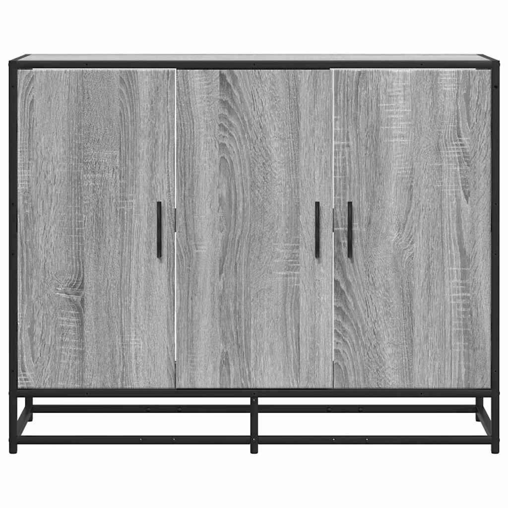 Dressoir 94x35x76 cm bewerkt hout grijs sonoma eikenkleurig is nu te koop bij PeponiXL, paradijselijk wonen!