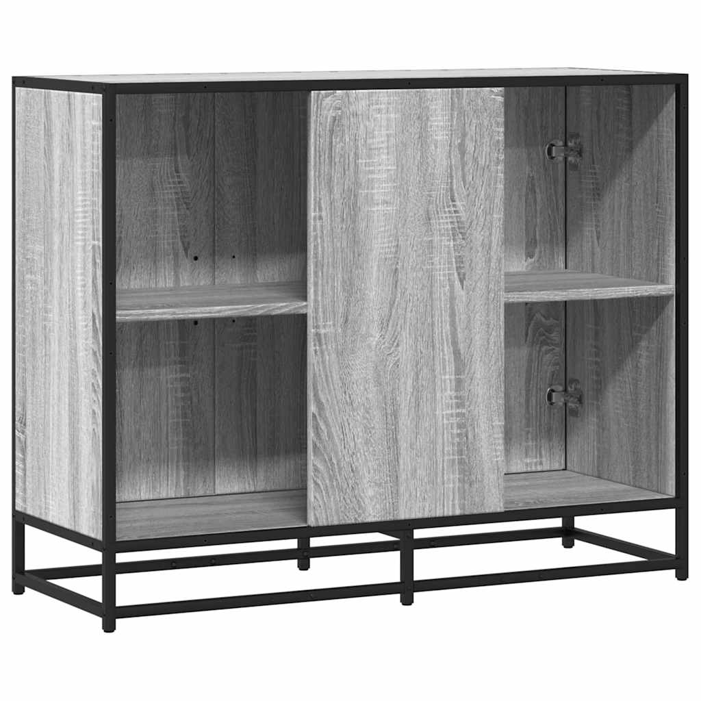 Dressoir 94x35x76 cm bewerkt hout grijs sonoma eikenkleurig is nu te koop bij PeponiXL, paradijselijk wonen!