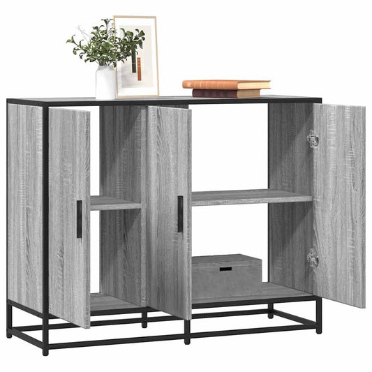 Dressoir 94x35x76 cm bewerkt hout grijs sonoma eikenkleurig is nu te koop bij PeponiXL, paradijselijk wonen!