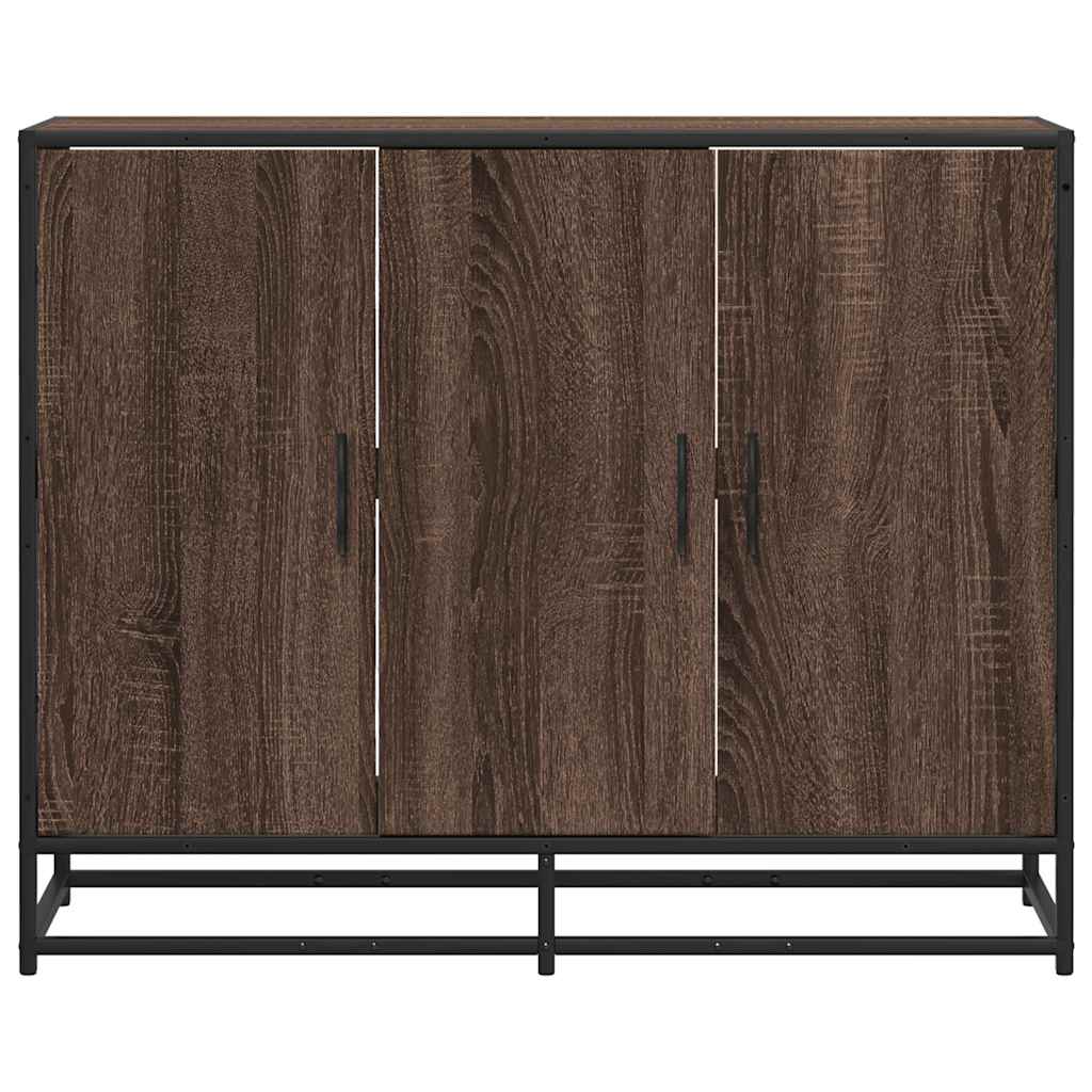 Dressoir 94x35x76 cm bewerkt hout bruin eikenkleur is nu te koop bij PeponiXL, paradijselijk wonen!