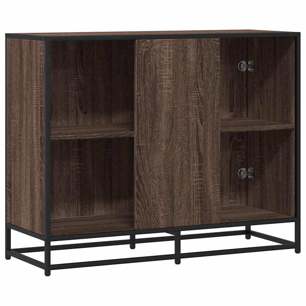 Dressoir 94x35x76 cm bewerkt hout bruin eikenkleur is nu te koop bij PeponiXL, paradijselijk wonen!