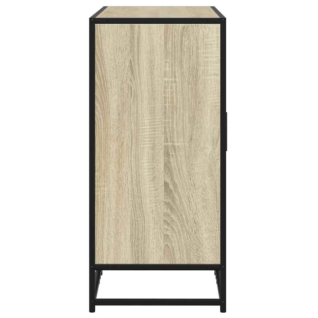 Dressoir 92x35x76 cm bewerkt hout sonoma eikenkleurig is nu te koop bij PeponiXL, paradijselijk wonen!