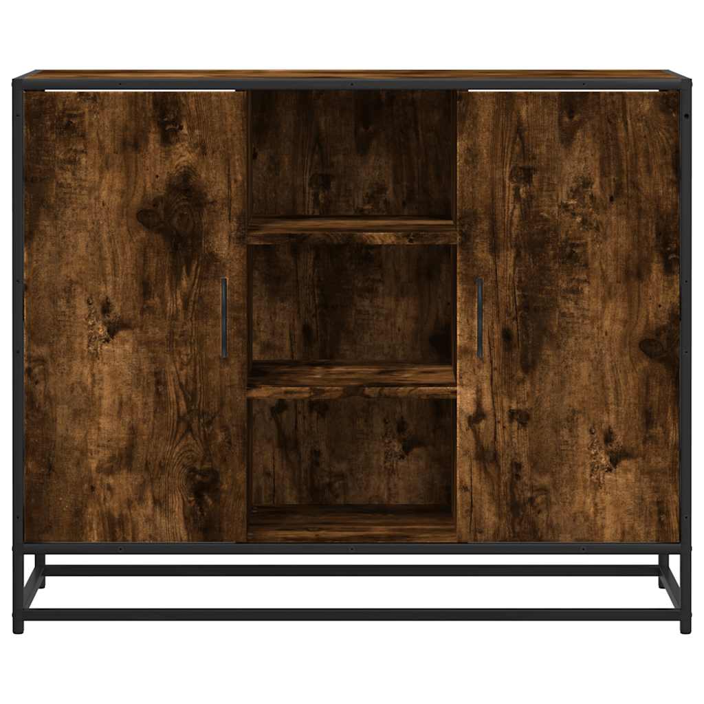 Dressoir 92x35x76 cm bewerkt hout gerookt eikenkleurig is nu te koop bij PeponiXL, paradijselijk wonen!
