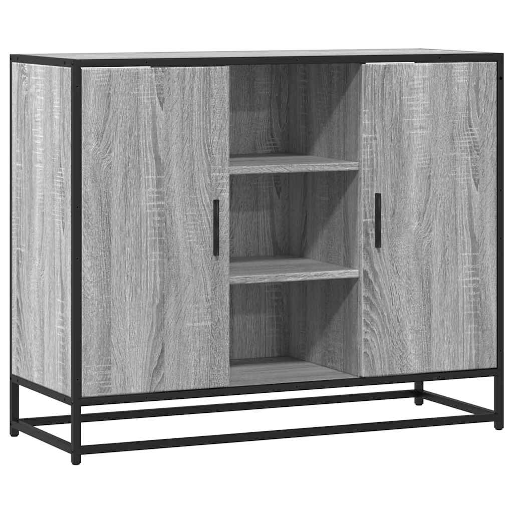 Dressoir 92x35x76 cm bewerkt hout grijs sonoma eikenkleurig is nu te koop bij PeponiXL, paradijselijk wonen!