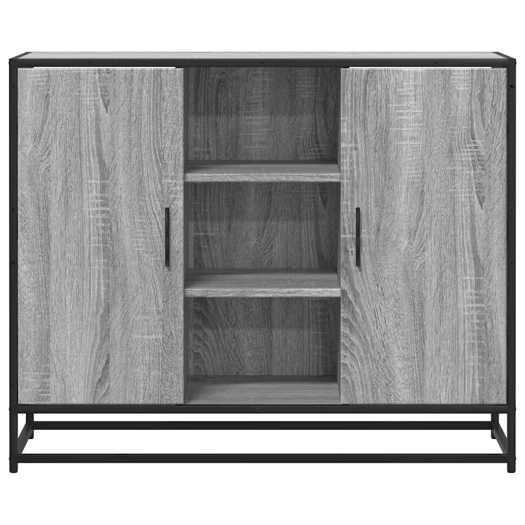 Dressoir 92x35x76 cm bewerkt hout grijs sonoma eikenkleurig is nu te koop bij PeponiXL, paradijselijk wonen!