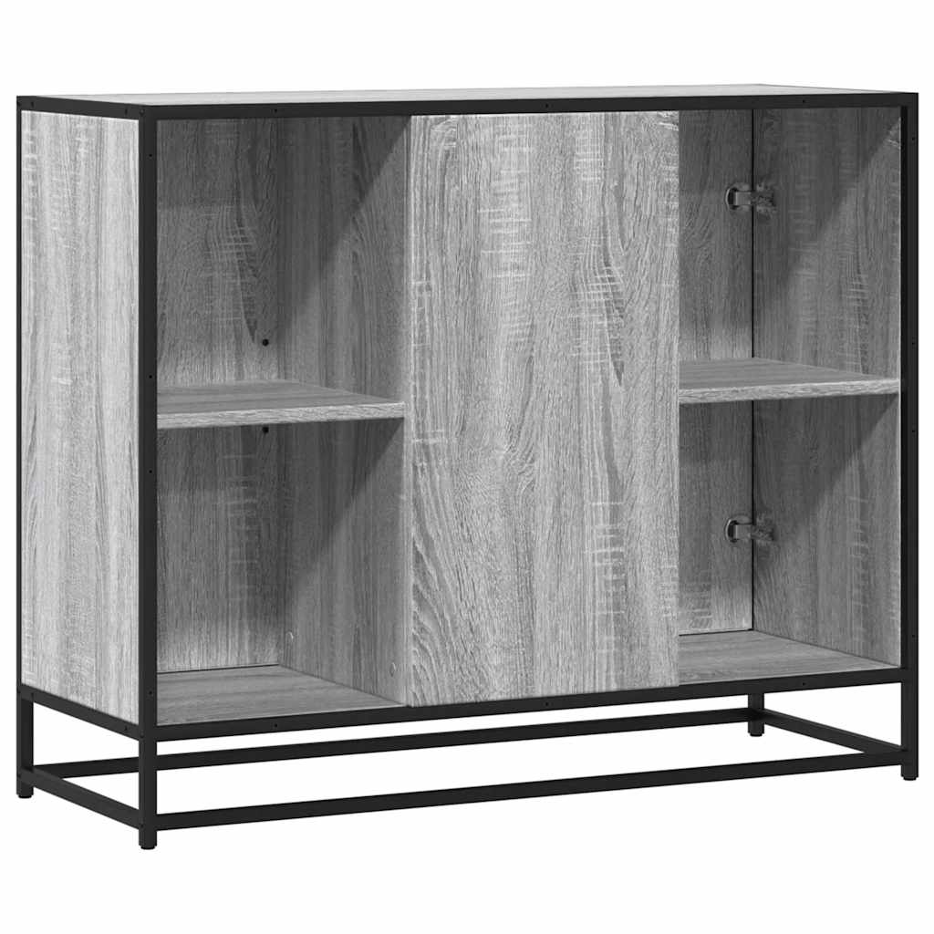Dressoir 92x35x76 cm bewerkt hout grijs sonoma eikenkleurig is nu te koop bij PeponiXL, paradijselijk wonen!
