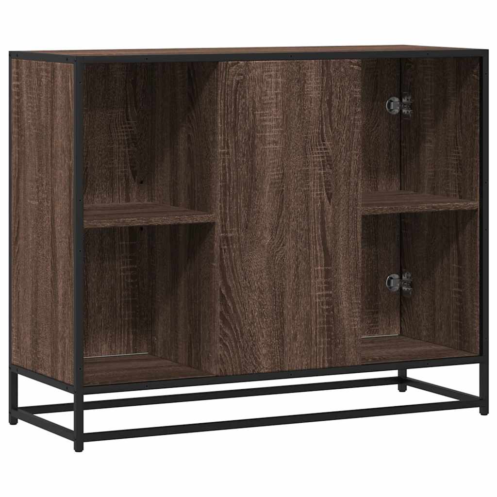 Dressoir 92x35x76 cm bewerkt hout bruin eikenkleurig is nu te koop bij PeponiXL, paradijselijk wonen!