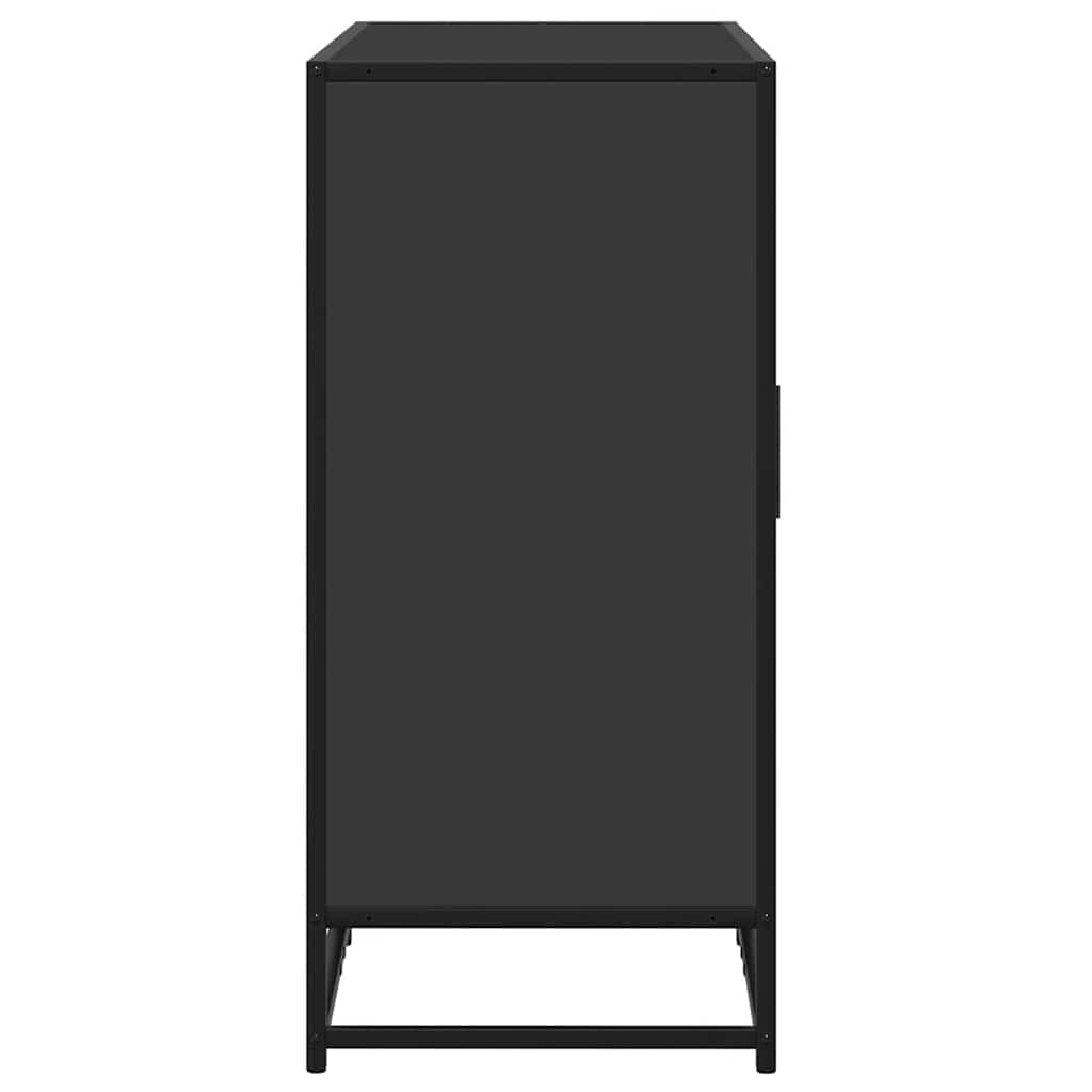 Dressoir 92x35x76 cm bewerkt hout zwart is nu te koop bij PeponiXL, paradijselijk wonen!