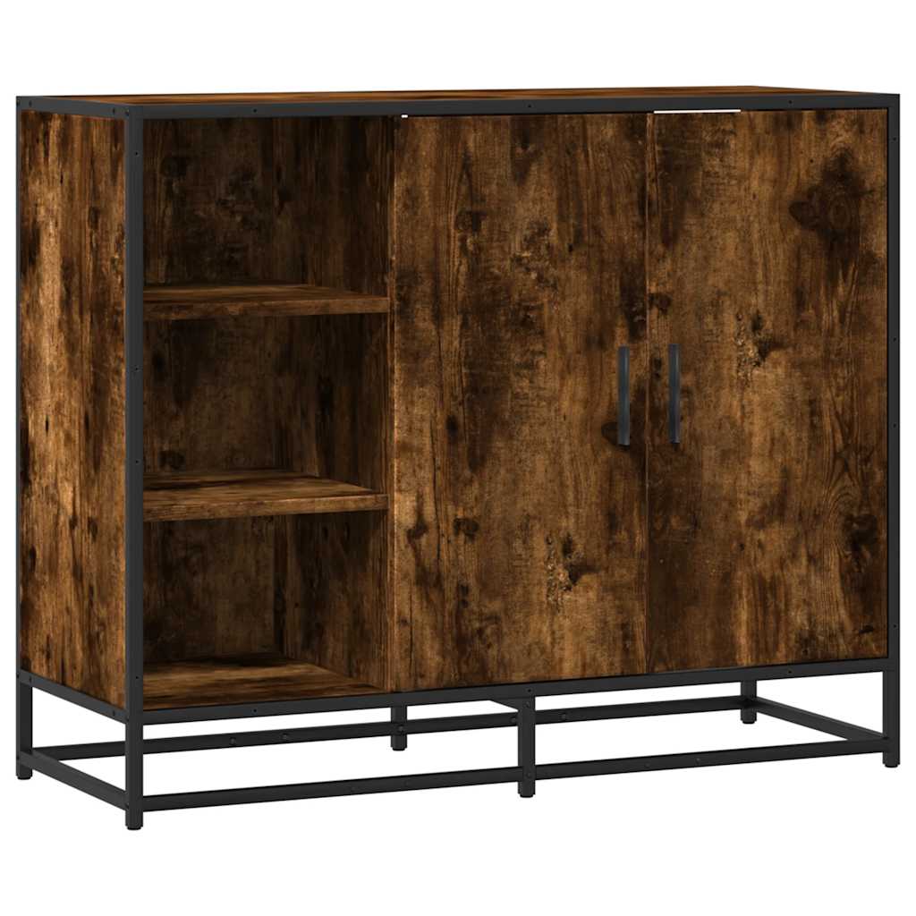 Dressoir 92x35x76 cm bewerkt hout gerookt eikenkleurig is nu te koop bij PeponiXL, paradijselijk wonen!