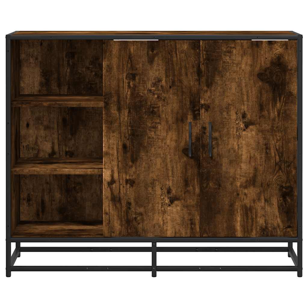 Dressoir 92x35x76 cm bewerkt hout gerookt eikenkleurig is nu te koop bij PeponiXL, paradijselijk wonen!