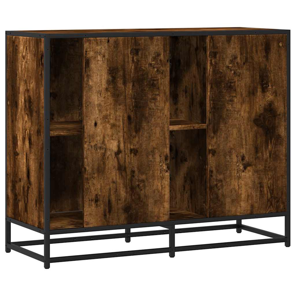 Dressoir 92x35x76 cm bewerkt hout gerookt eikenkleurig is nu te koop bij PeponiXL, paradijselijk wonen!