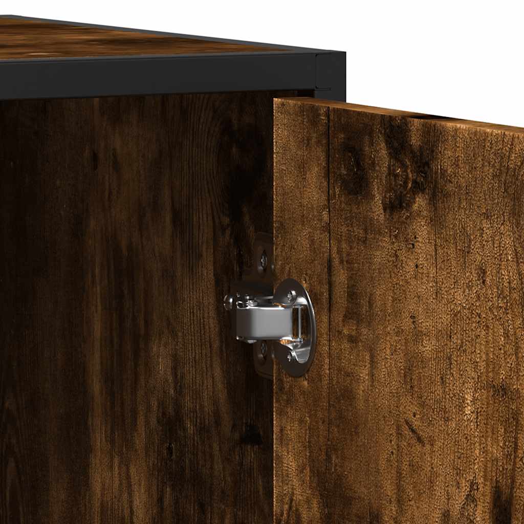 Dressoir 92x35x76 cm bewerkt hout gerookt eikenkleurig is nu te koop bij PeponiXL, paradijselijk wonen!