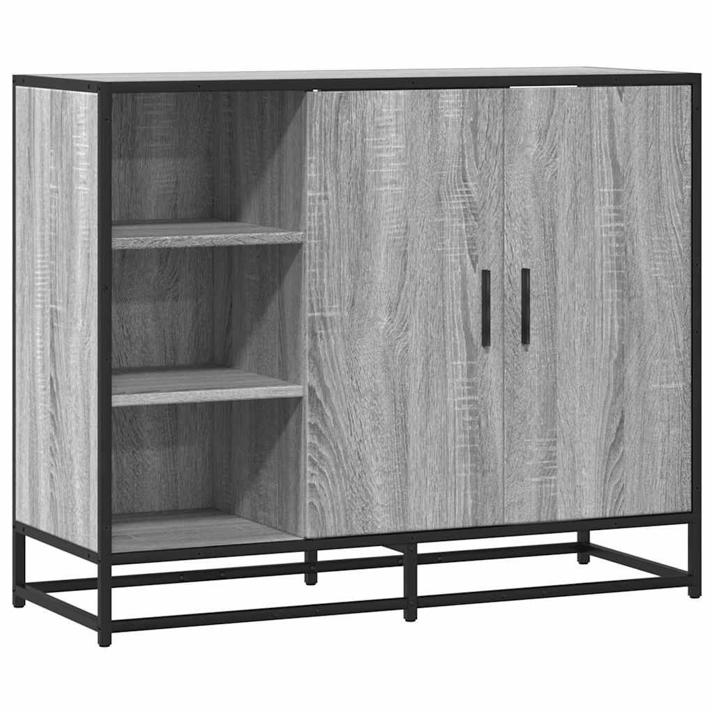 Dressoir 92x35x76 cm bewerkt hout grijs sonoma eikenkleurig is nu te koop bij PeponiXL, paradijselijk wonen!
