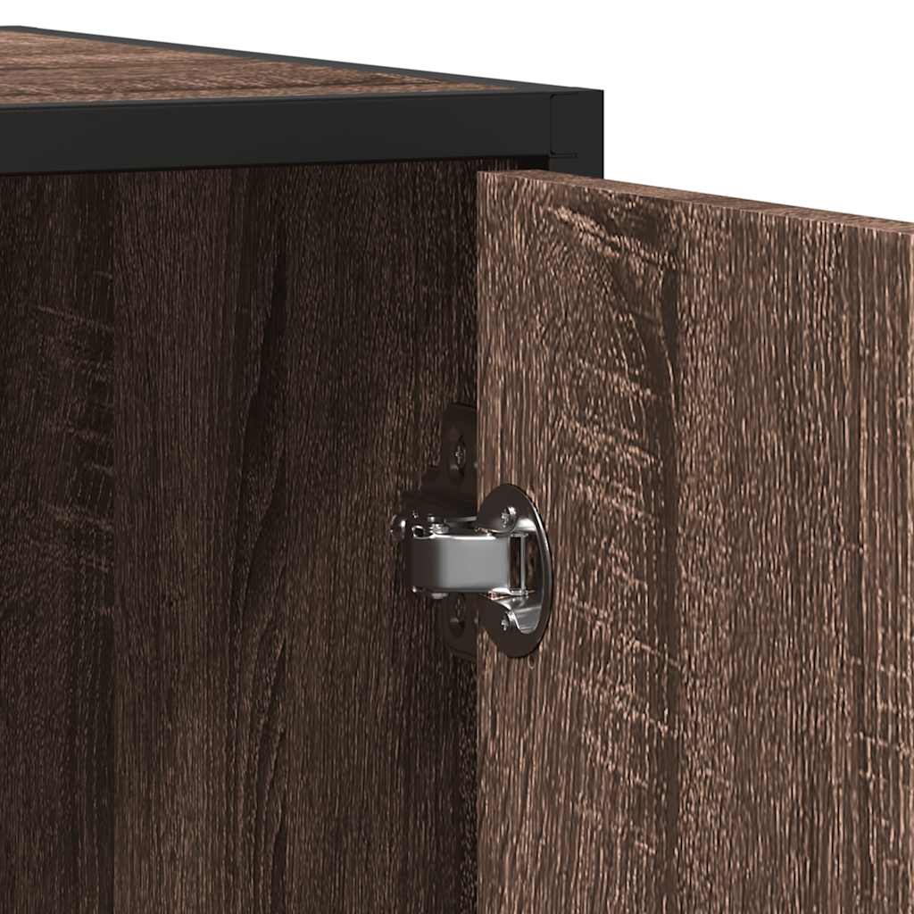 Dressoir 92x35x76 cm bewerkt hout bruin eikenkleurig is nu te koop bij PeponiXL, paradijselijk wonen!
