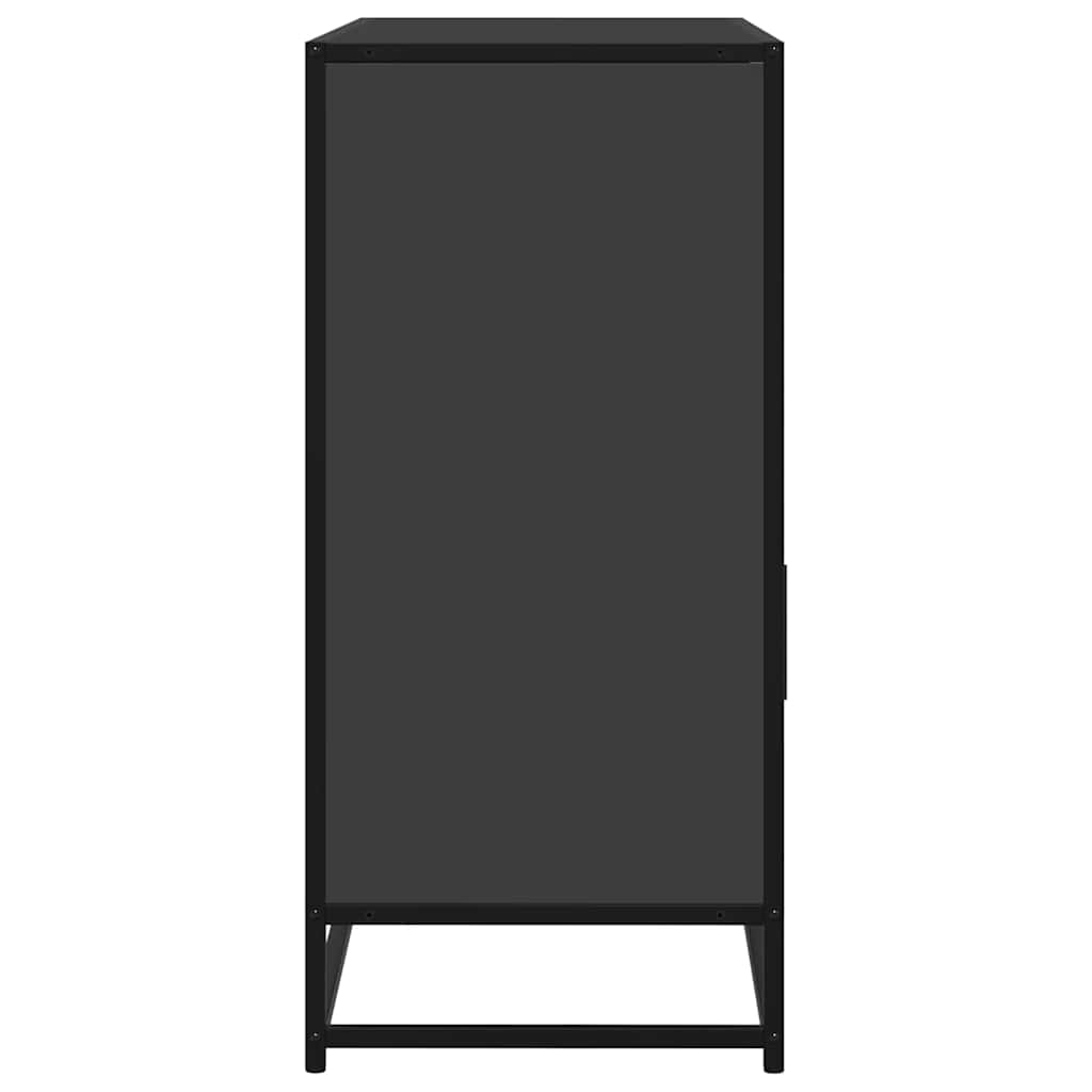 Dressoir 100x35x76 cm bewerkt hout zwart is nu te koop bij PeponiXL, paradijselijk wonen!