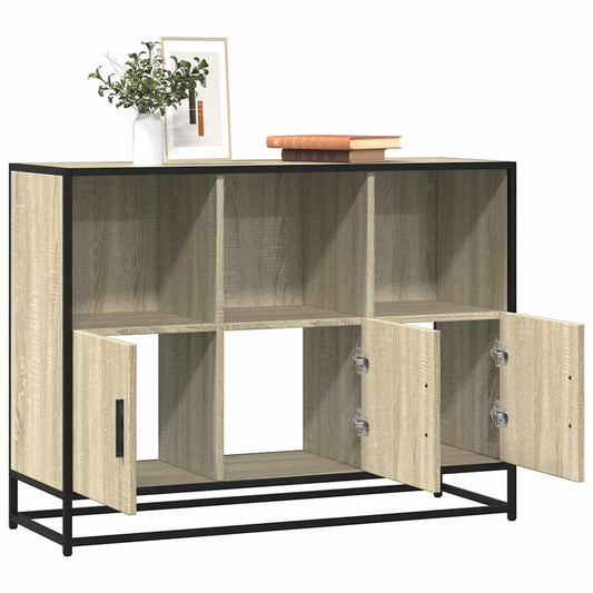 Dressoir 100x35x76 cm bewerkt hout sonoma eikenkleurig is nu te koop bij PeponiXL, paradijselijk wonen!