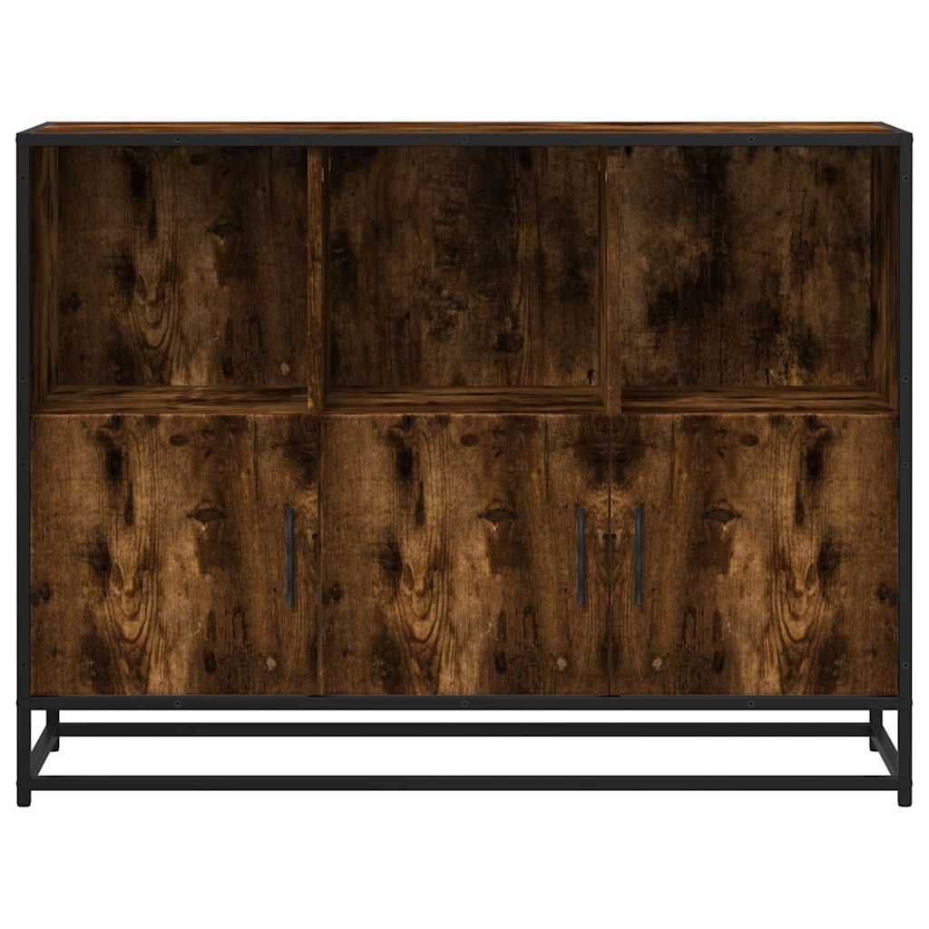 Dressoir 100x35x76 cm bewerkt hout gerookt eikenkleurig is nu te koop bij PeponiXL, paradijselijk wonen!