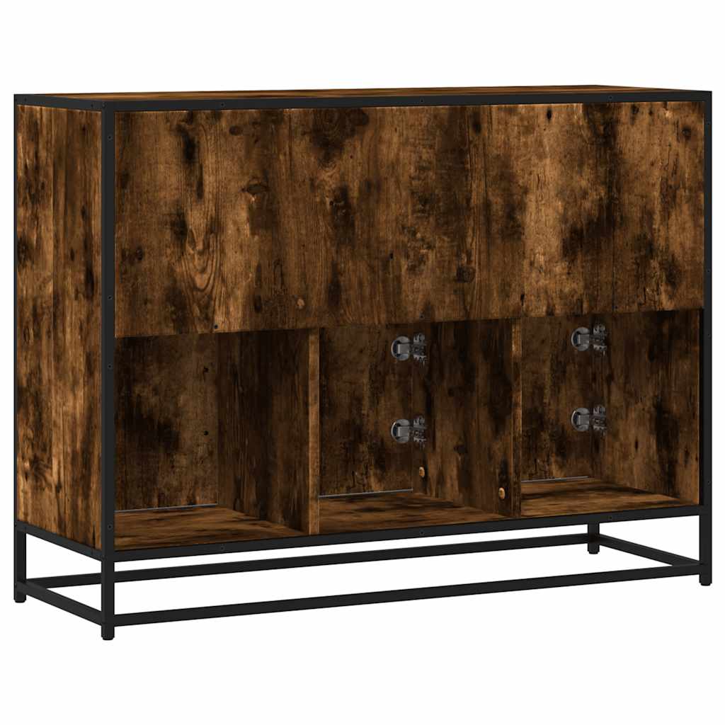 Dressoir 100x35x76 cm bewerkt hout gerookt eikenkleurig is nu te koop bij PeponiXL, paradijselijk wonen!