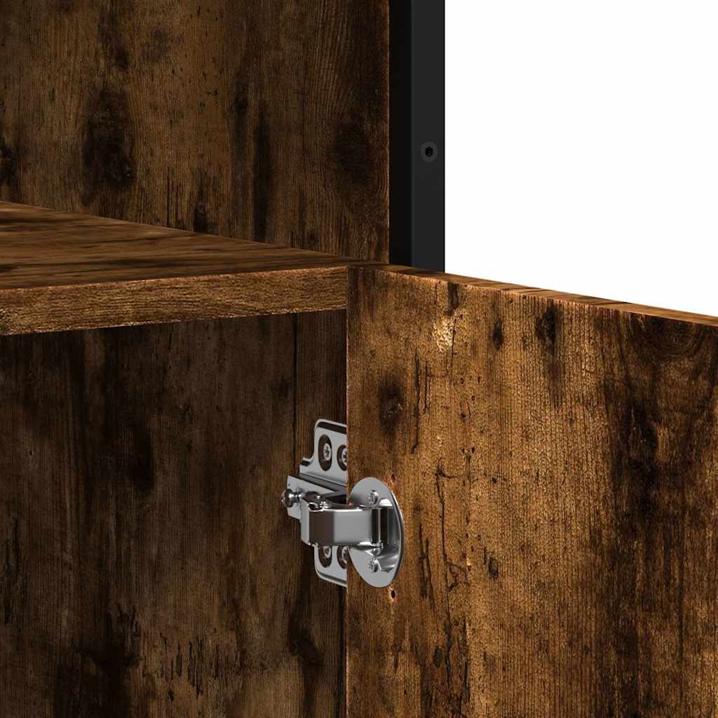 Dressoir 100x35x76 cm bewerkt hout gerookt eikenkleurig is nu te koop bij PeponiXL, paradijselijk wonen!