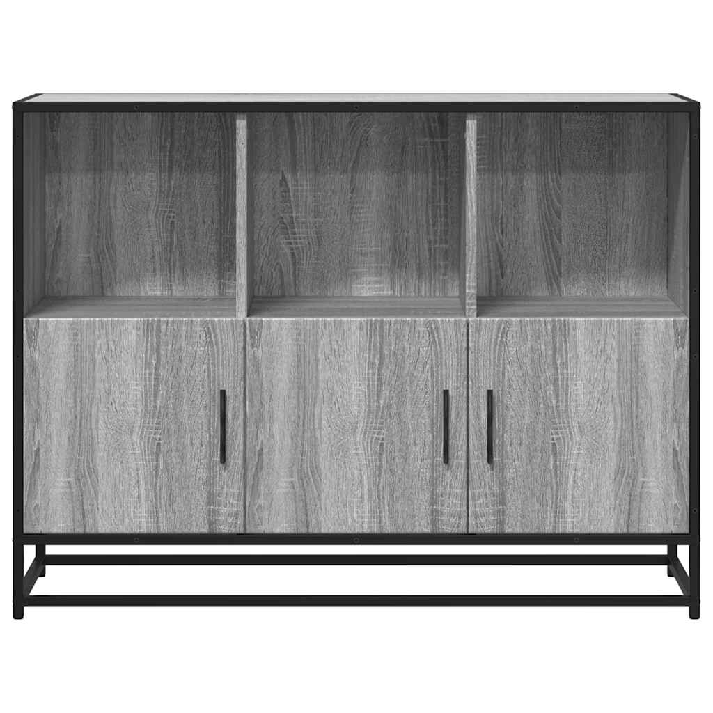 Dressoir 100x35x76 cm bewerkt hout grijs sonoma eikenkleurig is nu te koop bij PeponiXL, paradijselijk wonen!