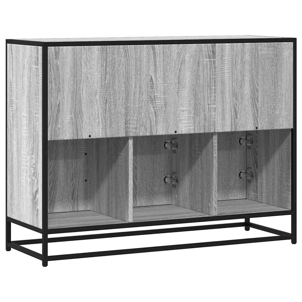 Dressoir 100x35x76 cm bewerkt hout grijs sonoma eikenkleurig is nu te koop bij PeponiXL, paradijselijk wonen!