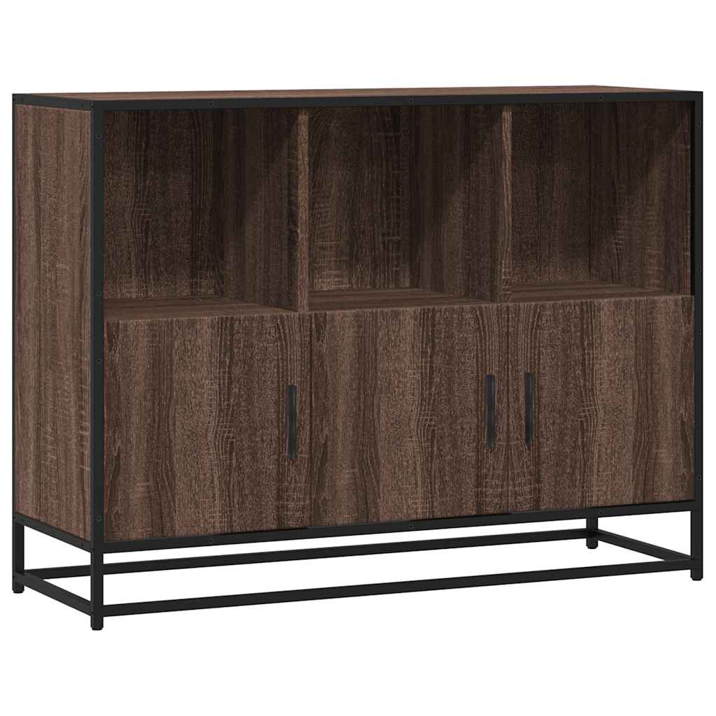 Dressoir 100x35x76 cm bewerkt hout bruin eikenkleur is nu te koop bij PeponiXL, paradijselijk wonen!