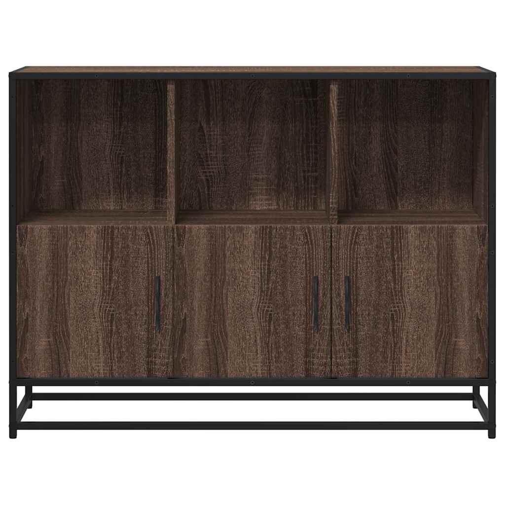 Dressoir 100x35x76 cm bewerkt hout bruin eikenkleur is nu te koop bij PeponiXL, paradijselijk wonen!