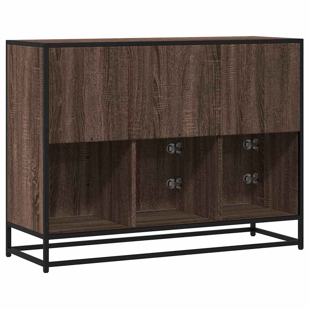 Dressoir 100x35x76 cm bewerkt hout bruin eikenkleur is nu te koop bij PeponiXL, paradijselijk wonen!