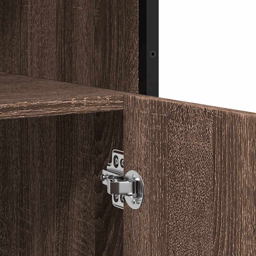 Dressoir 100x35x76 cm bewerkt hout bruin eikenkleur is nu te koop bij PeponiXL, paradijselijk wonen!