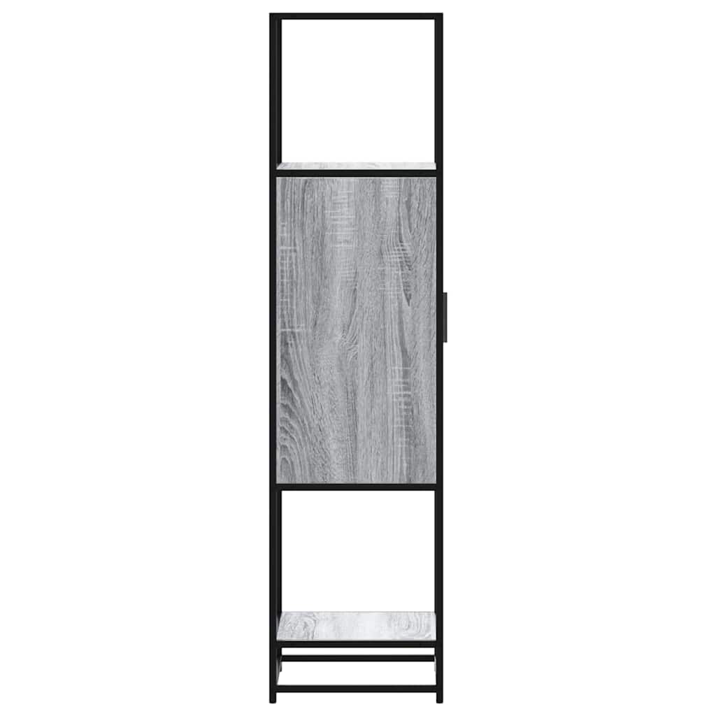 Hoge kast 35,5x35x139 cm bewerkt hout en metaal grijs sonoma is nu te koop bij PeponiXL, paradijselijk wonen!