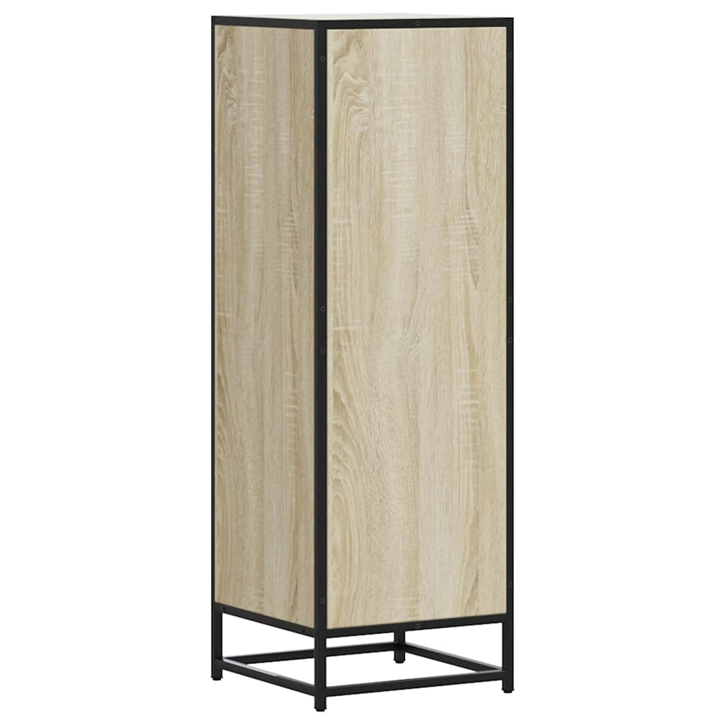 Hoge kast 35,5x35x106,5 cm bewerkt hout en metaal sonoma eiken is nu te koop bij PeponiXL, paradijselijk wonen!