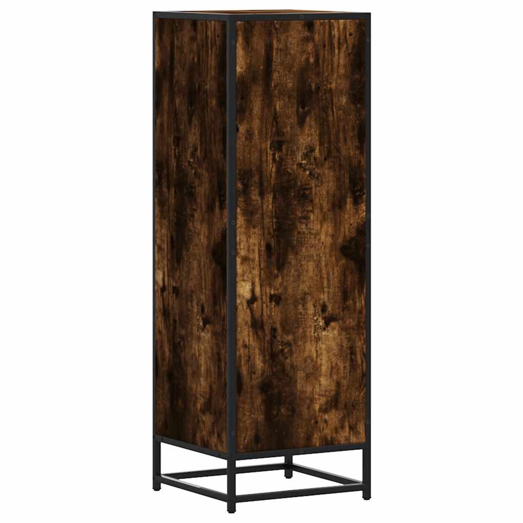 Hoge kast 35,5x35x106,5 cm bewerkt hout en metaal gerookt eiken is nu te koop bij PeponiXL, paradijselijk wonen!