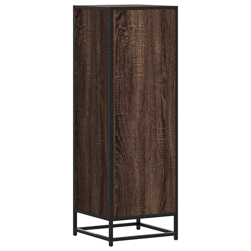 Hoge kast 35,5x35x106,5 cm bewerkt hout en metaal bruin eiken is nu te koop bij PeponiXL, paradijselijk wonen!