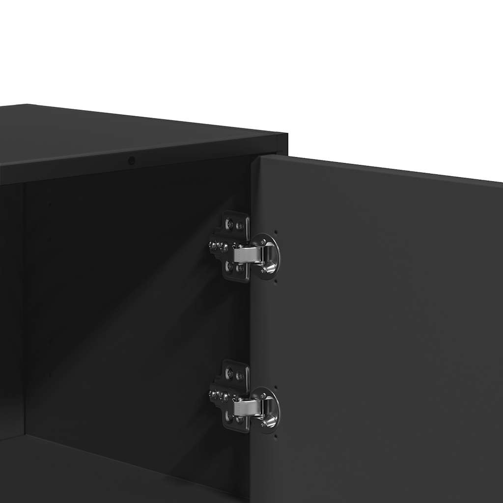 Hoge kast 68x35x106,5 cm bewerkt hout en metaal zwart is nu te koop bij PeponiXL, paradijselijk wonen!