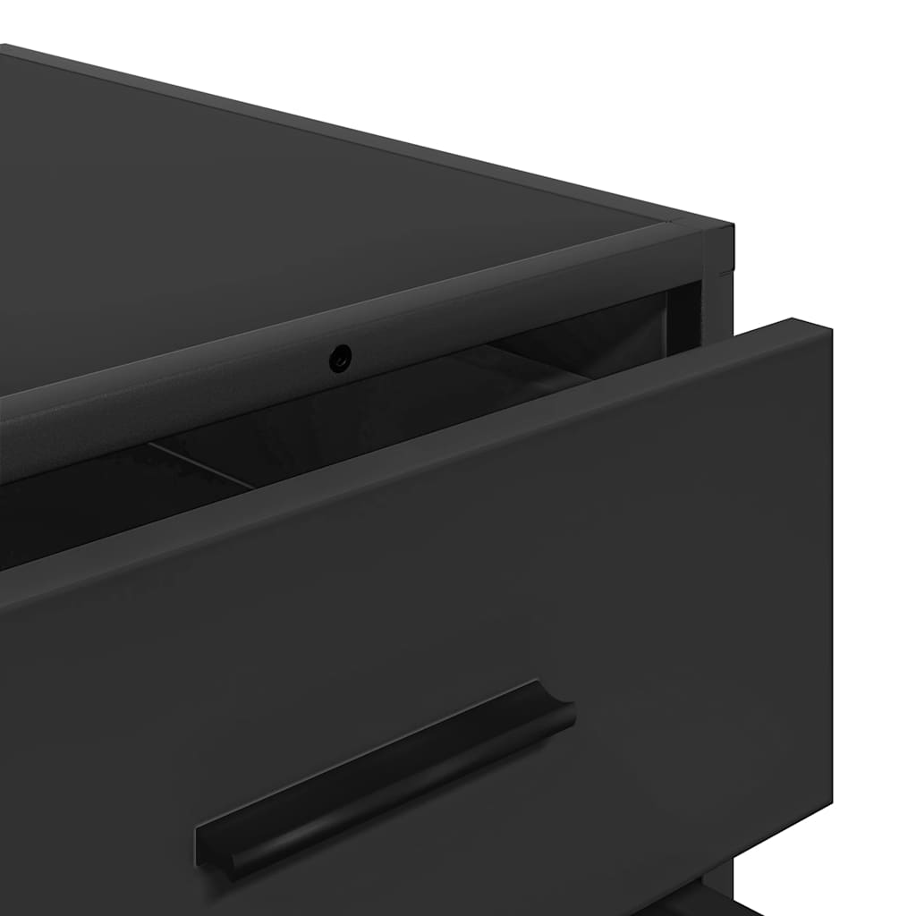 Ladekast 70x41x56 cm bewerkt hout zwart is nu te koop bij PeponiXL, paradijselijk wonen!