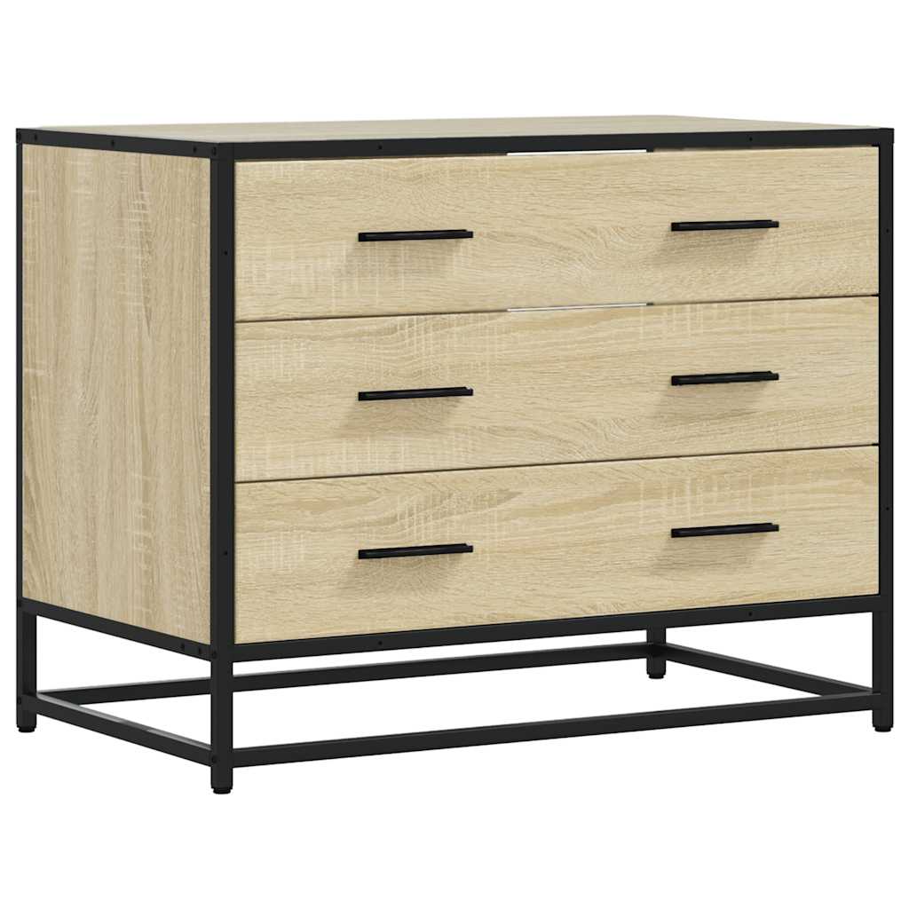 Ladekast 70x41x56 cm bewerkt hout sonoma eikenkleurig is nu te koop bij PeponiXL, paradijselijk wonen!