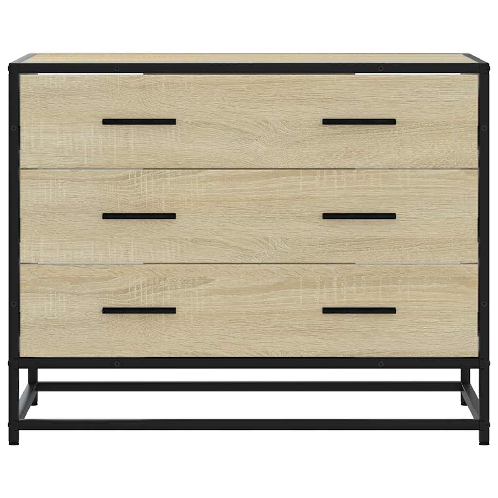 Ladekast 70x41x56 cm bewerkt hout sonoma eikenkleurig is nu te koop bij PeponiXL, paradijselijk wonen!