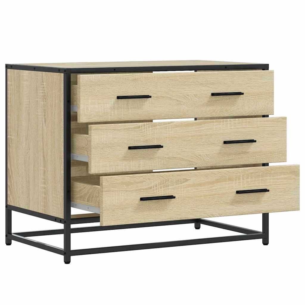 Ladekast 70x41x56 cm bewerkt hout sonoma eikenkleurig is nu te koop bij PeponiXL, paradijselijk wonen!