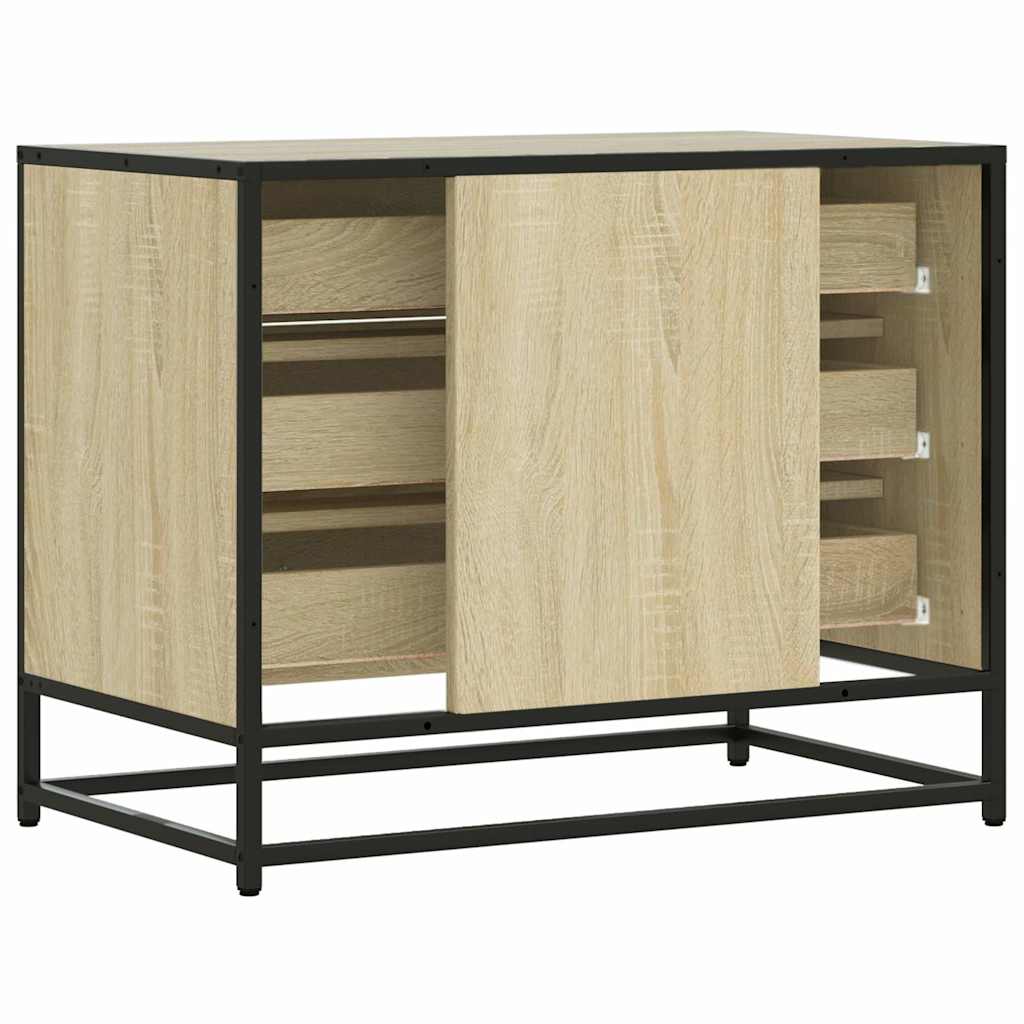 Ladekast 70x41x56 cm bewerkt hout sonoma eikenkleurig is nu te koop bij PeponiXL, paradijselijk wonen!