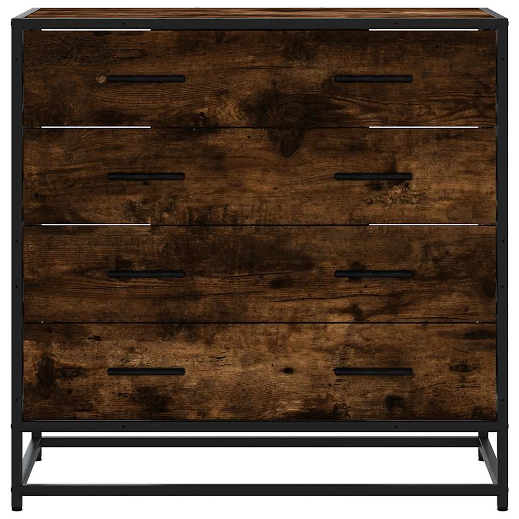 Ladekast 70x41x70 cm bewerkt hout gerookt eikenkleurig is nu te koop bij PeponiXL, paradijselijk wonen!