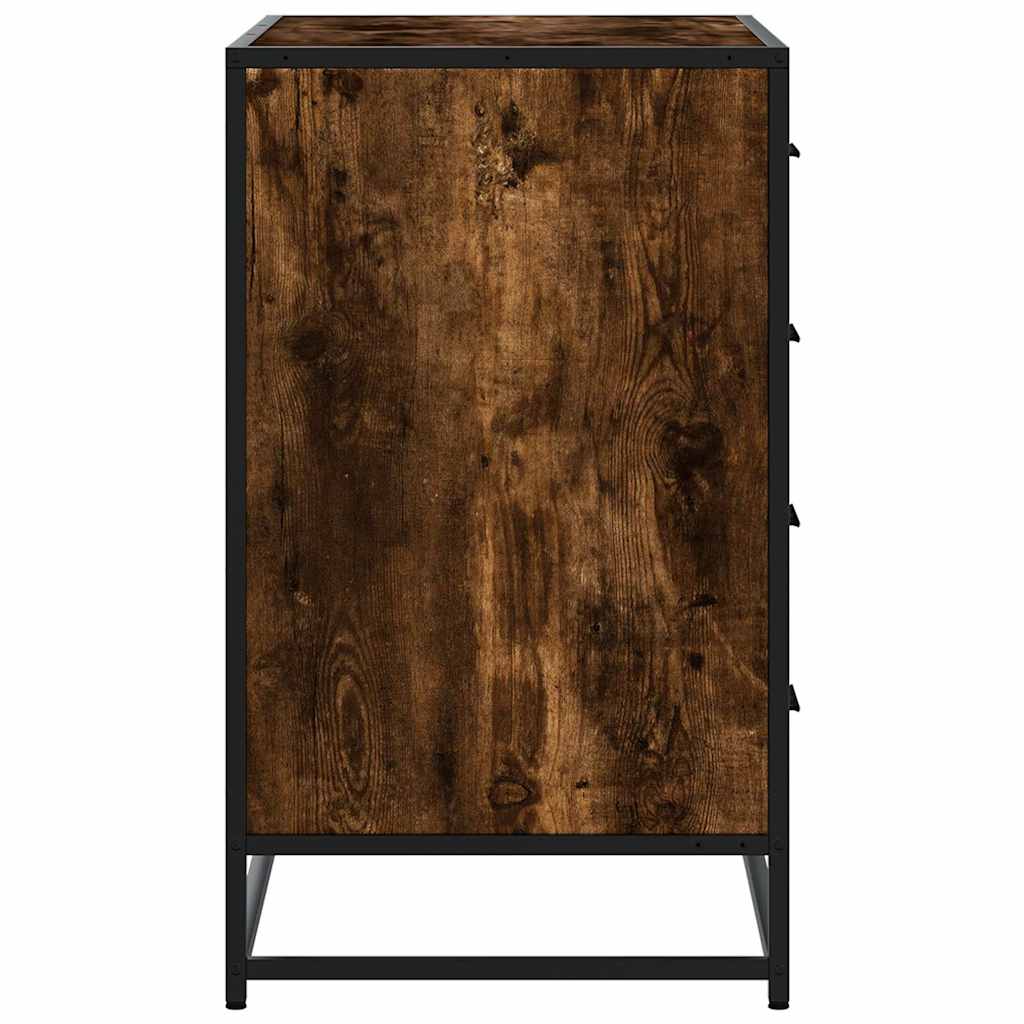 Ladekast 70x41x70 cm bewerkt hout gerookt eikenkleurig is nu te koop bij PeponiXL, paradijselijk wonen!