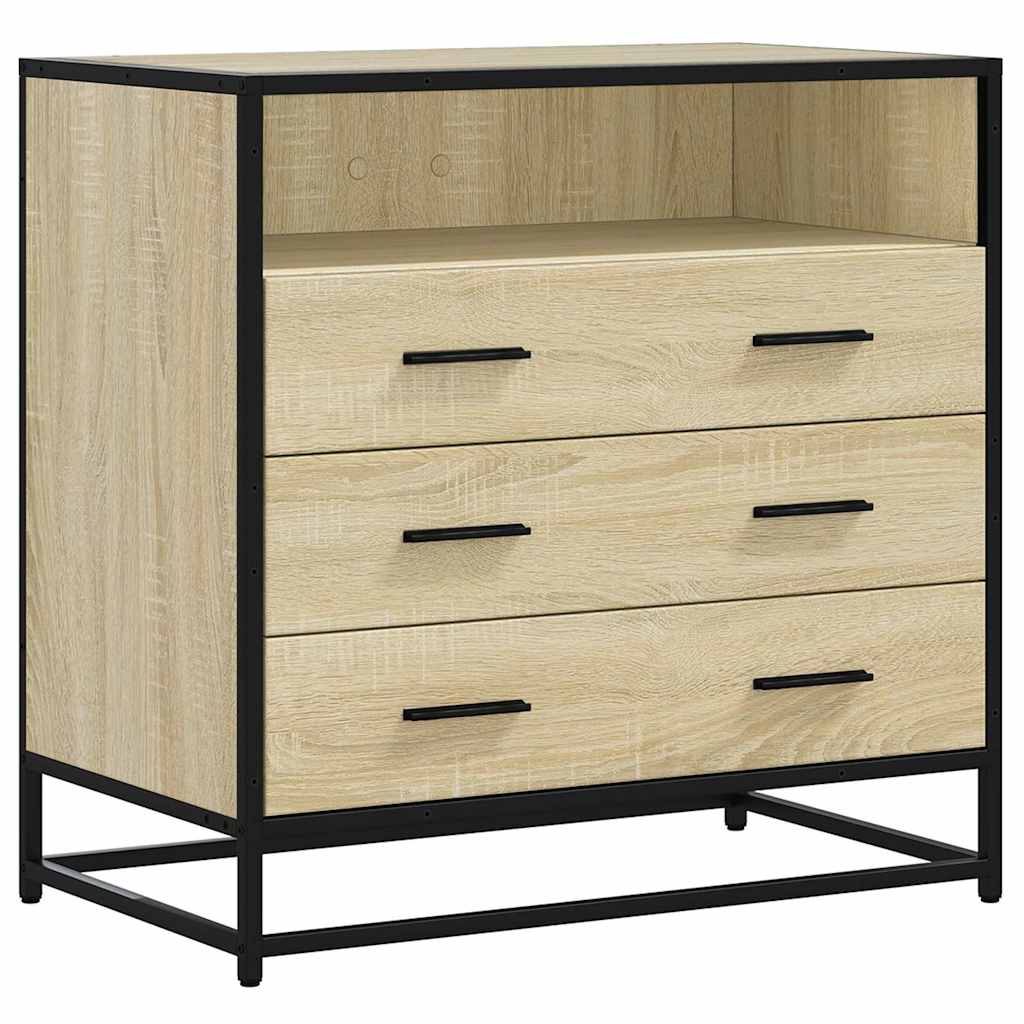 Ladekast 70x41x70 cm bewerkt hout sonoma eikenkleurig is nu te koop bij PeponiXL, paradijselijk wonen!