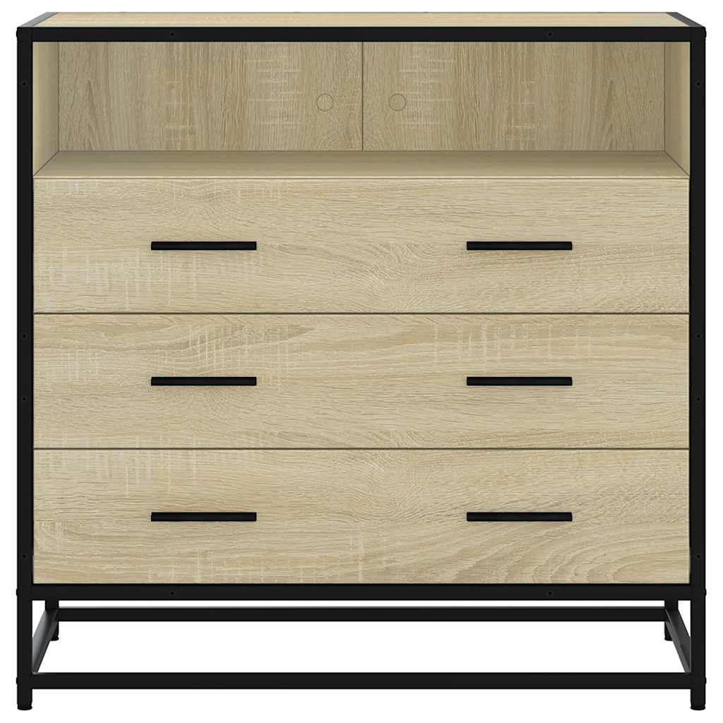 Ladekast 70x41x70 cm bewerkt hout sonoma eikenkleurig is nu te koop bij PeponiXL, paradijselijk wonen!
