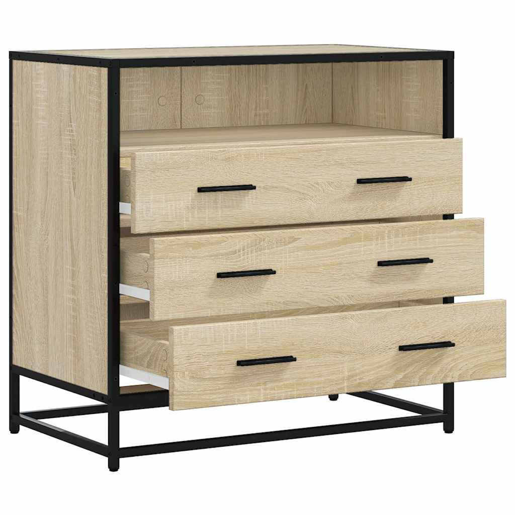 Ladekast 70x41x70 cm bewerkt hout sonoma eikenkleurig is nu te koop bij PeponiXL, paradijselijk wonen!