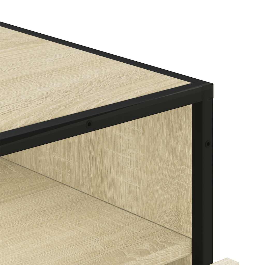Ladekast 70x41x70 cm bewerkt hout sonoma eikenkleurig is nu te koop bij PeponiXL, paradijselijk wonen!