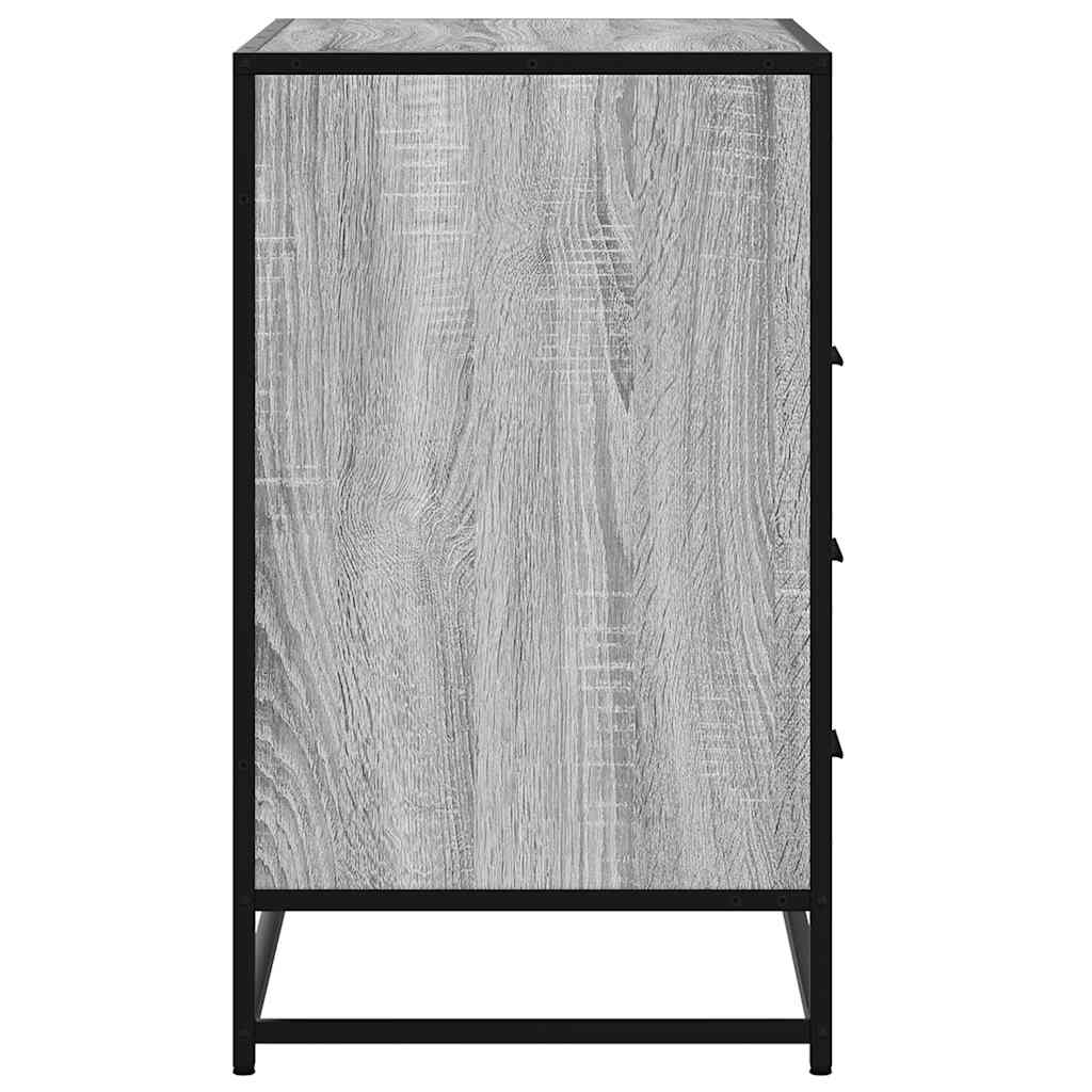 Ladekast 70x41x70 cm bewerkt hout grijs sonoma eikenkleurig is nu te koop bij PeponiXL, paradijselijk wonen!