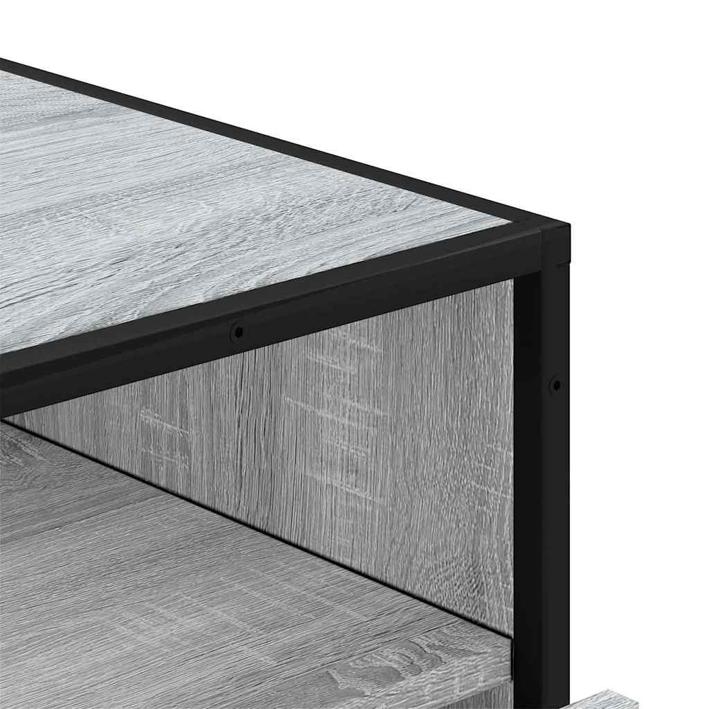 Ladekast 70x41x70 cm bewerkt hout grijs sonoma eikenkleurig is nu te koop bij PeponiXL, paradijselijk wonen!